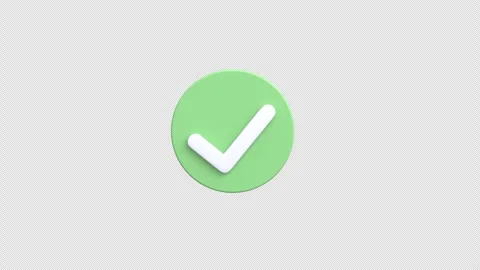 3D green checkmark icon success, confirmation, approval, completion, valida.. Stock Footage 310601980