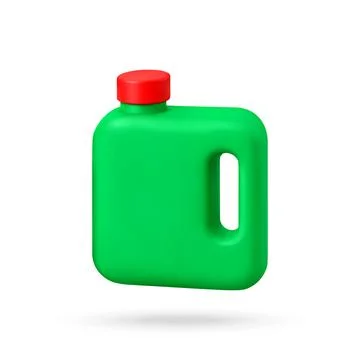 3D Green Cleaning Container With Built In Handle Stock-Illustration