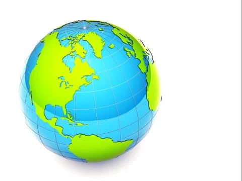 3d green earth Stock Illustration