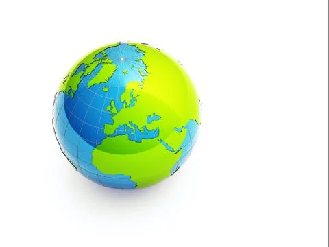 3d green earth Stock Illustration