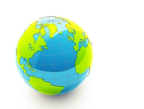 3d green earth Stock Illustration