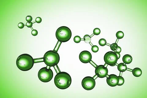 3d green genetics Science technology. Pharmacy and Cell, molecule concept Stock Illustration