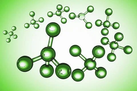 3d green genetics Science technology. Pharmacy and Cell, molecule concept Stock Illustration
