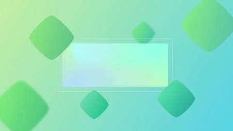 3D green geometric cubes floating on mint background, 4k 60fps seamless loop Vídeos de archivo 336094987
