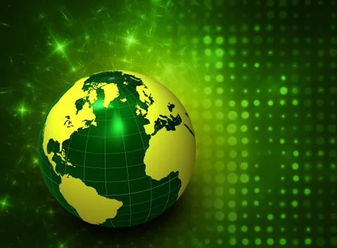 3d green globe Stock Illustration