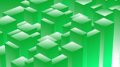 3D Green Gradient Cubes Animation Background Video Stock Footage 328275910