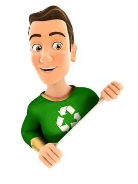 3d green hero behind diagonal wall Stock Illustration