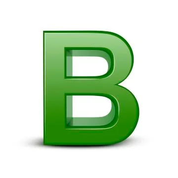 3d green letter B Stock Illustration