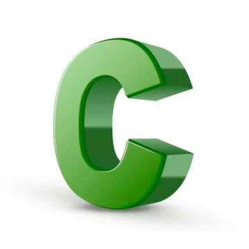 3d green letter C Stock Illustration