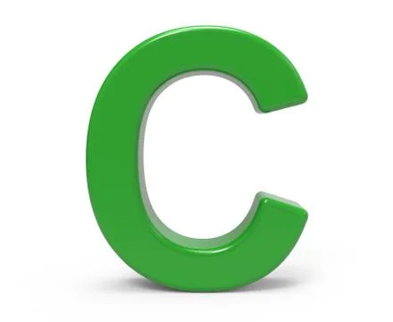 3d green letter C Stock Illustration