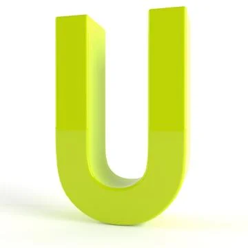 3d Green Letter - U Stock Illustration
