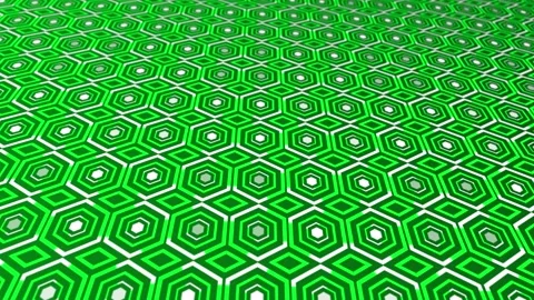 3d green lines moving over hexagonal pattern green color background Stock-Footage 271158536