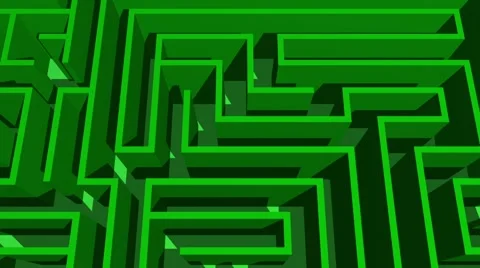 3D green maze - computer animation Video stock 41294101