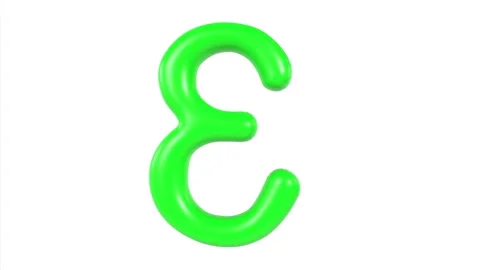 3D green number three on a white background Stock Footage 284237688