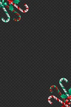 3d green red candy canes frame v2 스톡 일러스트