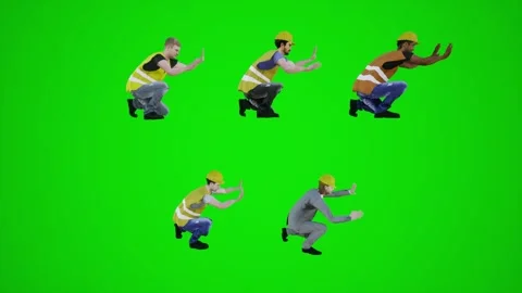 3d green screen construction workers measuring to fix something from side angle Stock-Footage 252653640
