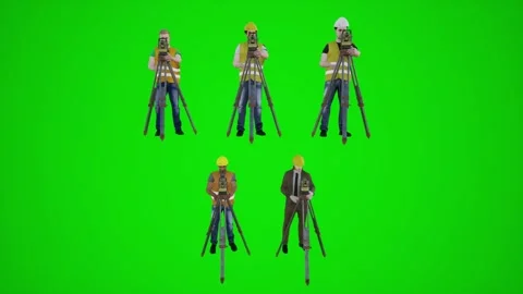 3d green screen construction workers photographing and filming buildings and Stock-Footage 252653757