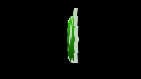 3d green speech ballon icon rotated loopable animation black background Stock Footage 265546859