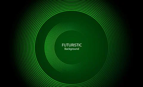 3D green techno abstract background overlap layer on dark space with glowing Stock Illustration