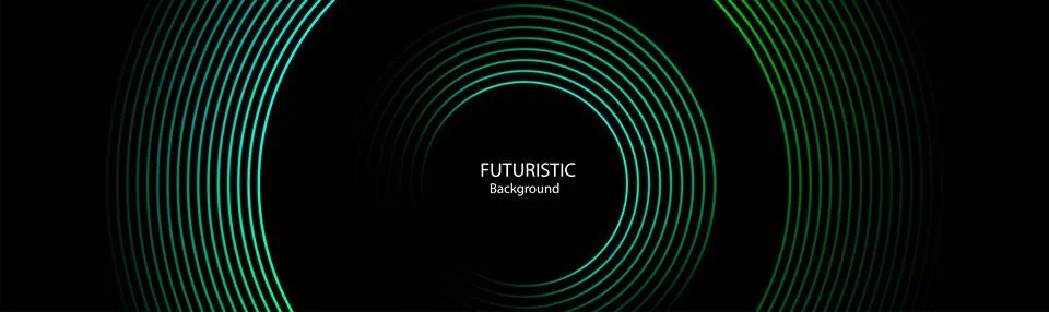 3D green techno abstract background overlap layer on dark space with glowing Stock Illustration