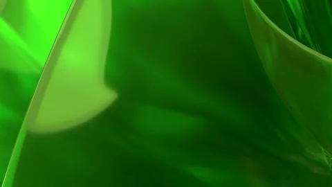 3D green translucent abstract wave wallpaper background. Shiny curved organ.. イラスト素材