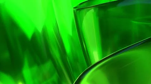 3D green translucent abstract wave wallpaper background. Shiny curved organ.. Illustrazione stock