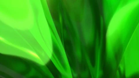 3D green translucent abstract wave wallpaper background. Shiny curved organ.. Illustrazione stock