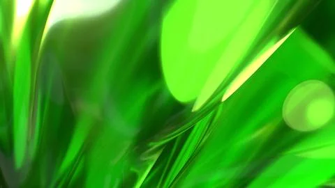 3D green translucent abstract wave wallpaper background. Shiny curved organ.. Illustrazione stock