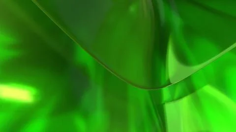 3D green translucent abstract wave wallpaper background. Shiny curved organ.. イラスト素材