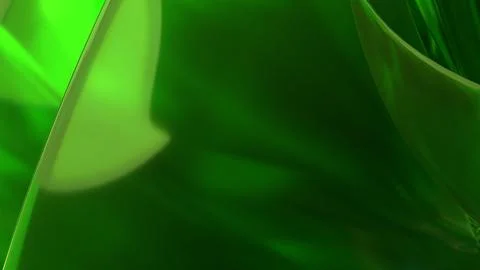 3D green translucent abstract wave wallpaper background. Shiny curved organ.. イラスト素材