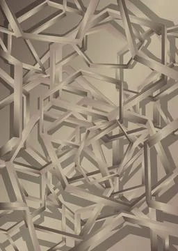 3D grey background wallpaper with gradient geometric polygon shapes. Vector.. Illustrazione stock