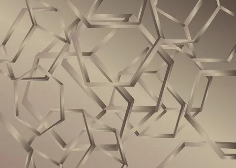 3D grey background wallpaper with gradient geometric polygon shapes. Vector.. Stock Illustration