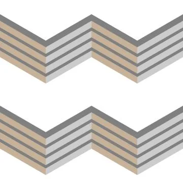 3D grey fence. Seamless vector chevron pattern 스톡 일러스트