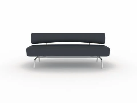 3d grey sofa isolated on white Stock Illustration