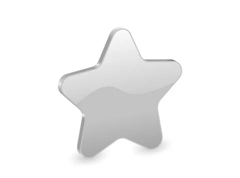 3d grey star Stock Illustration