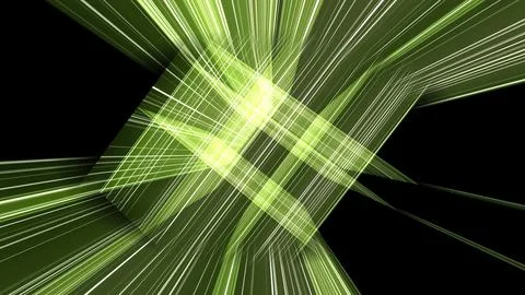 3d grid lines with light rays Stock Illustration