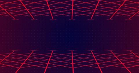 3D grid lines moving in a weird fashion technology big-data analysis bg. Mo.. Illustrazione stock