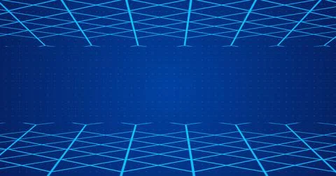 3D grid lines moving in a weird fashion technology big-data analysis bg. Mo.. Illustrazione stock