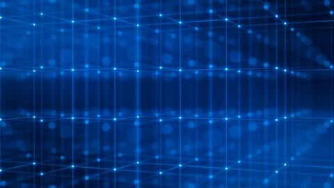 3D Grid Representing Internet and Technology Illustration