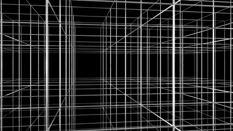 3d Grid rotating Stock Footage 71096034