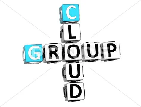 3d group cloud crossword Stock Illustration