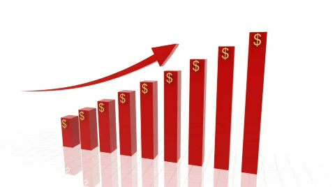 3d growing business chart Stock-Footage 632131