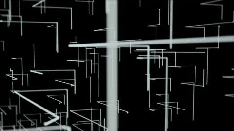 3D Growing lines Stock Footage 513163