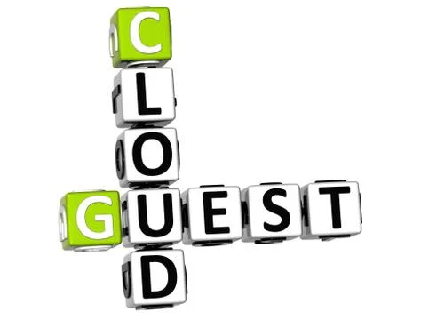 3d guest cloud crossword Stock Illustration