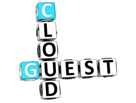 3d guest cloud crossword 스톡 일러스트
