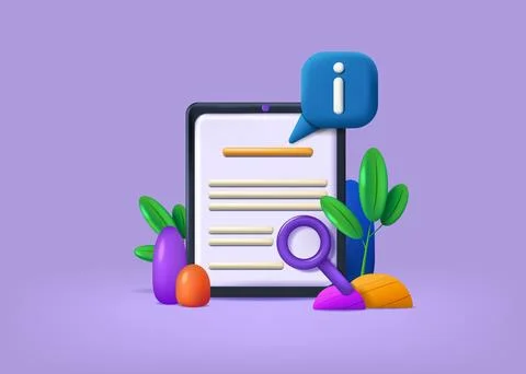 3D guide. Information notification. User instruction. Info or manual. Web mobile 스톡 일러스트