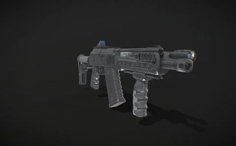 3D Gun Video Game Weapon CG Rifle Stock Footage 133808848