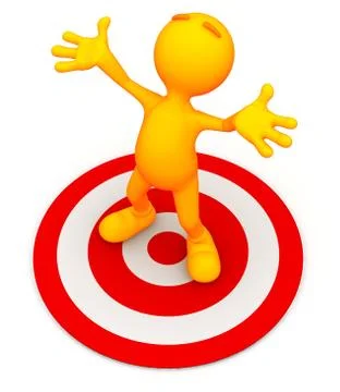 3d guy: looking to the sky Stock Illustration