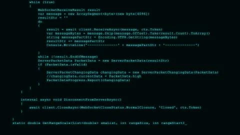 3D Hacking code data flow stream on black. Screen with typing coding symbols 库存插图