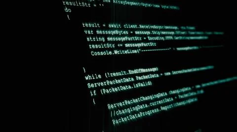 3D Hacking code data flow stream on green screen with typing coding symbols 스톡 일러스트
